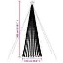 LED-juletræ 688 LED'er 300 cm koldt hvidt lys