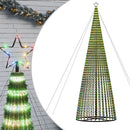 LED-juletræ 1544 LED'er 500 cm farverigt lys