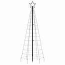 LED-juletræ med spyd 220 LED'er 180 cm farverigt lys