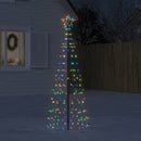 LED-juletræ med spyd 220 LED'er 180 cm farverigt lys
