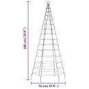 LED-juletræ 200 LED'er 180 cm varmt hvidt lys