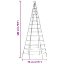LED-juletræ 200 LED'er 180 cm koldt hvidt lys