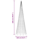 LED-juletræ 1534 LED'er 500 cm varmt hvidt lys
