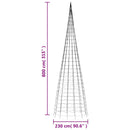LED-juletræ 3000 LED'er 800 cm koldt hvidt lys