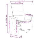 lænestol med fodstøtte stof gråbrun