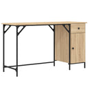 computerbord 131x48x75 cm konstrueret træ sonoma-eg