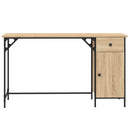 computerbord 131x48x75 cm konstrueret træ sonoma-eg