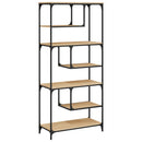bogreol 81x36x176 cm konstrueret træ sonoma-eg