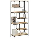 bogreol 81x36x176 cm konstrueret træ sonoma-eg