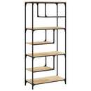 bogreol 81x36x176 cm konstrueret træ sonoma-eg
