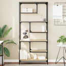 bogreol 81x36x176 cm konstrueret træ sonoma-eg