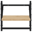 væghylder med stænger 2 stk. 30x25x30 cm sonoma-eg