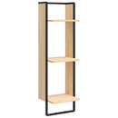 vægreol med 3 hylder 30x25x100 cm konstrueret træ sonoma-eg