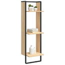 vægreol med 3 hylder 30x25x100 cm konstrueret træ sonoma-eg