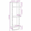 vægreol med 3 hylder 30x25x100 cm konstrueret træ sonoma-eg