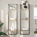 vægreol med 3 hylder 30x25x100 cm konstrueret træ sonoma-eg