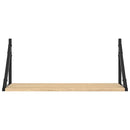 væghylder 2 stk. 60x25x25,5 cm konstrueret træ sonoma-eg
