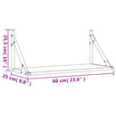 væghylder 2 stk. 60x25x25,5 cm konstrueret træ sonoma-eg