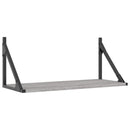 væghylder 2 stk. 60x25x25,5 cm konstrueret træ grå sonoma-eg