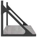 væghylder 2 stk. 60x25x25,5 cm konstrueret træ grå sonoma-eg