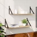 væghylder 2 stk. Sonoma eg 80x25x25,5 cm konstrueret træ