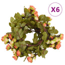 blomsterguirlander 6 stk. 215 cm vinrød