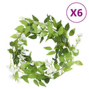 blomsterguirlander 6 stk. 200 cm hvid