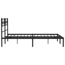 sengeramme med sengegavl 120x190 cm metal sort