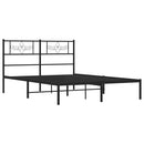 sengeramme med sengegavl 140x190 cm metal sort