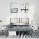 sengeramme med sengegavl 150x200 cm metal sort