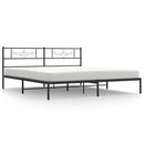 sengeramme med sengegavl 183x213 cm metal sort