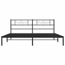 sengeramme med sengegavl 183x213 cm metal sort