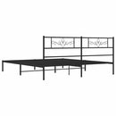 sengeramme med sengegavl 183x213 cm metal sort