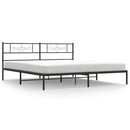 sengeramme med sengegavl 193x203 cm metal sort