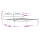 sengeramme med sengegavl 193x203 cm metal sort