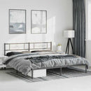 sengeramme med sengegavl 193x203 cm metal sort