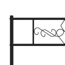 sengeramme med sengegavl og fodgærde 90x190 cm metal sort