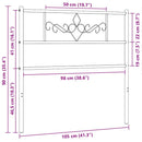 udskiftningsgavl 100 cm metal hvid