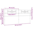 udskiftningsgavl 180 cm metal hvid