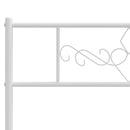 udskiftningsgavl 200 cm metal hvid