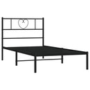 sengeramme med sengegavl 75x190 cm metal sort