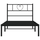 sengeramme med sengegavl 75x190 cm metal sort