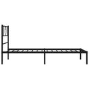 sengeramme med sengegavl 75x190 cm metal sort