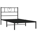 sengeramme med sengegavl 90x190 cm metal sort