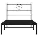 sengeramme med sengegavl 90x190 cm metal sort
