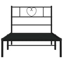 sengeramme med sengegavl 100x190 cm metal sort