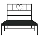 sengeramme med sengegavl 100x190 cm metal sort