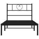 sengeramme med sengegavl 100x200 cm metal sort
