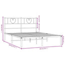 sengeramme med sengegavl 140x190 cm metal sort