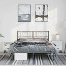 sengeramme med sengegavl 150x200 cm metal sort